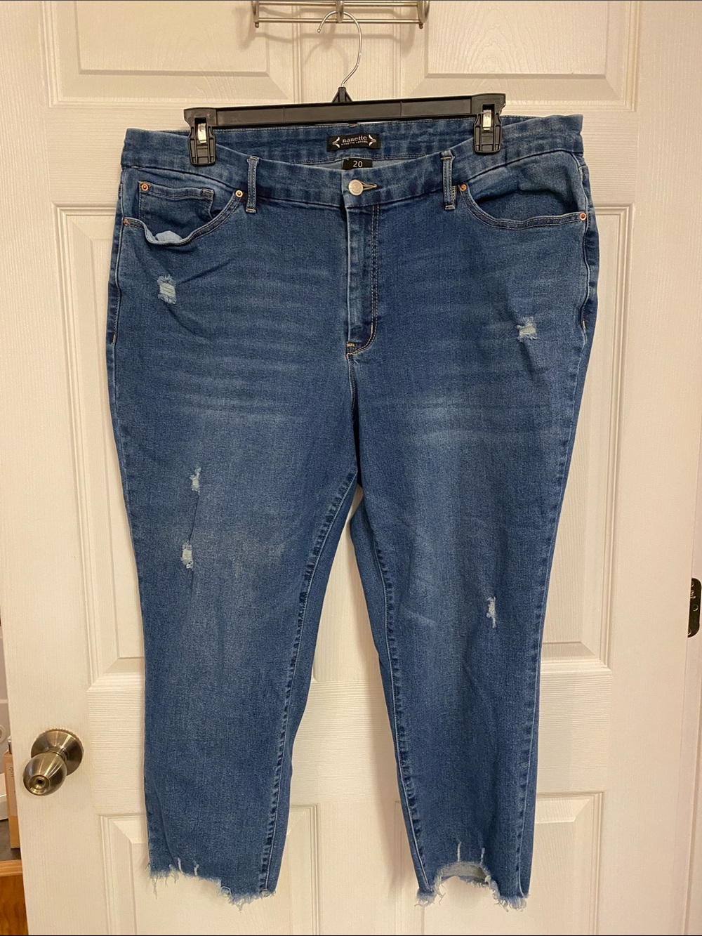 Nanette Lepore Light Blue High-Rise Crop Skinny Jeans
